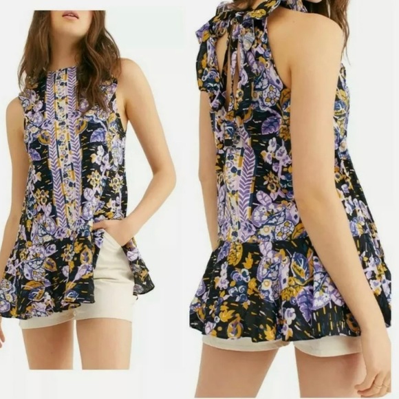 NWT Free People Summer In Tulum Dark Combo Tunic - Picture 10 of 10